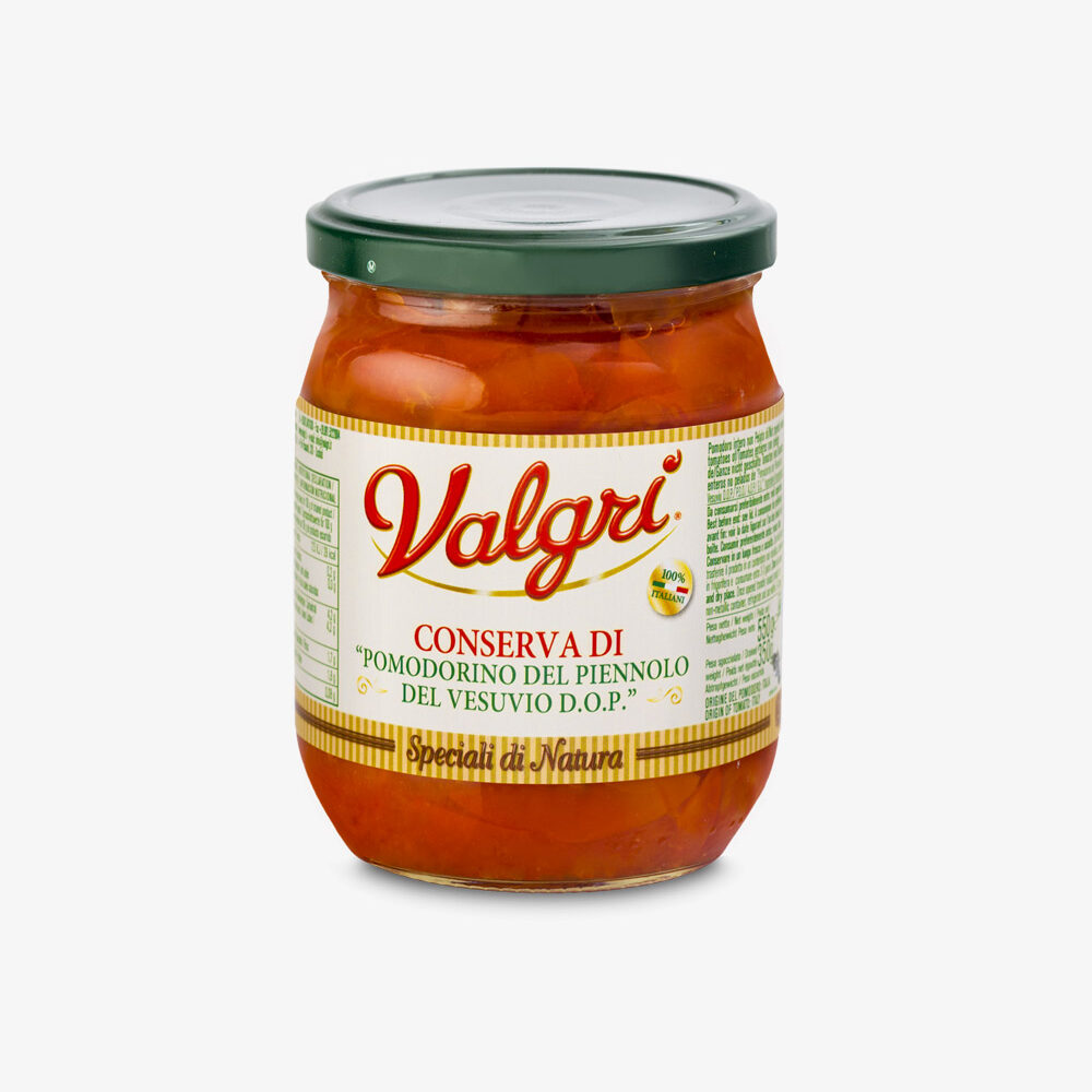 Pomodorini del Piennolo del Vesuvio DOP interi con succo 500gx6